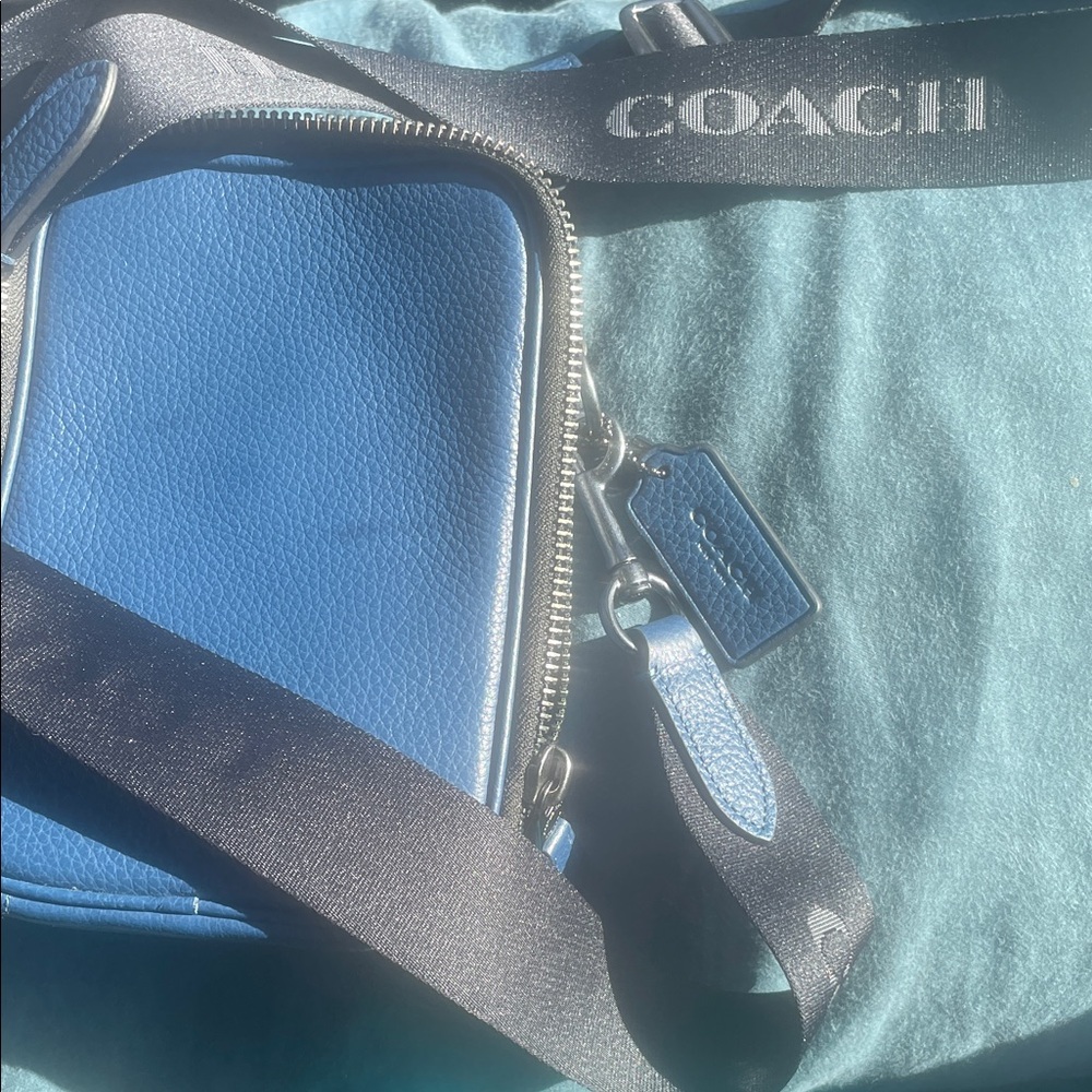 Coach Black and Blue Men's Belt Bag